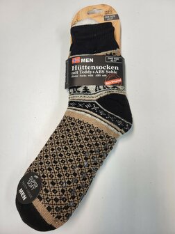 HUTTENSOCKEN MEN 1 ZWART-BEIGE